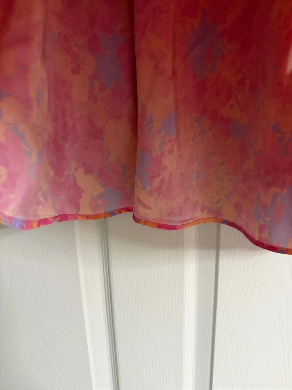 Rails Pink Orange Purple Floral Smocked Mini Skirt